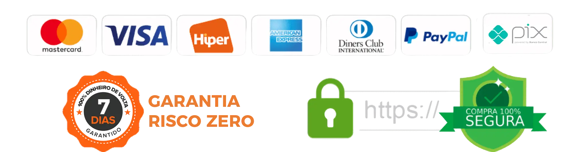 Formas de pagamento disponíveis